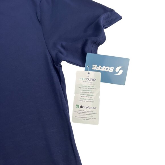 Soffe Drirelease T-Shirt Performance T-Shirt S Navy Blue Men's Short Sleeve Brea - Picture 5 of 9